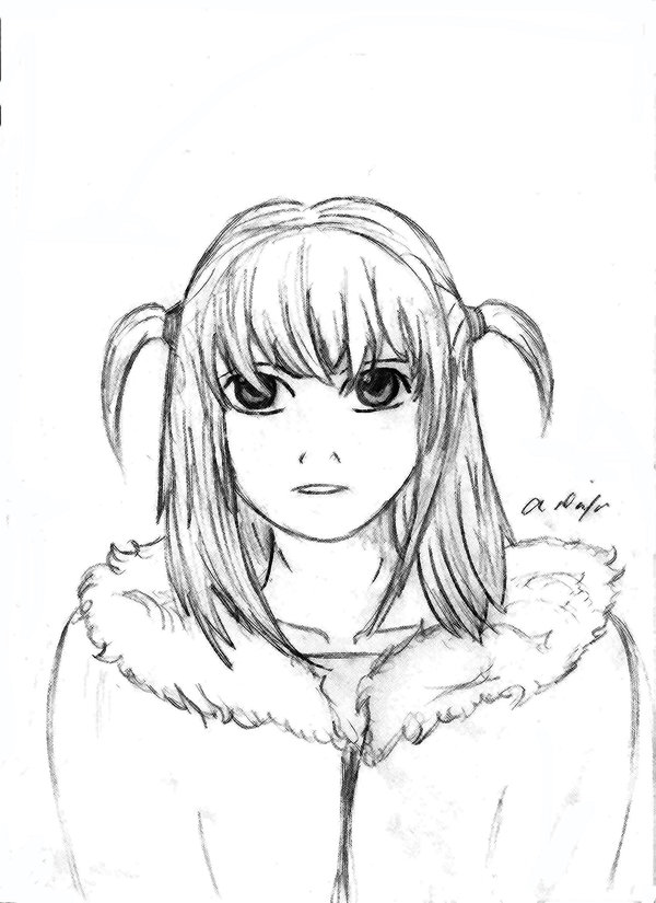 600x825 Misa Amane Pencil Drawing By Boriqua610