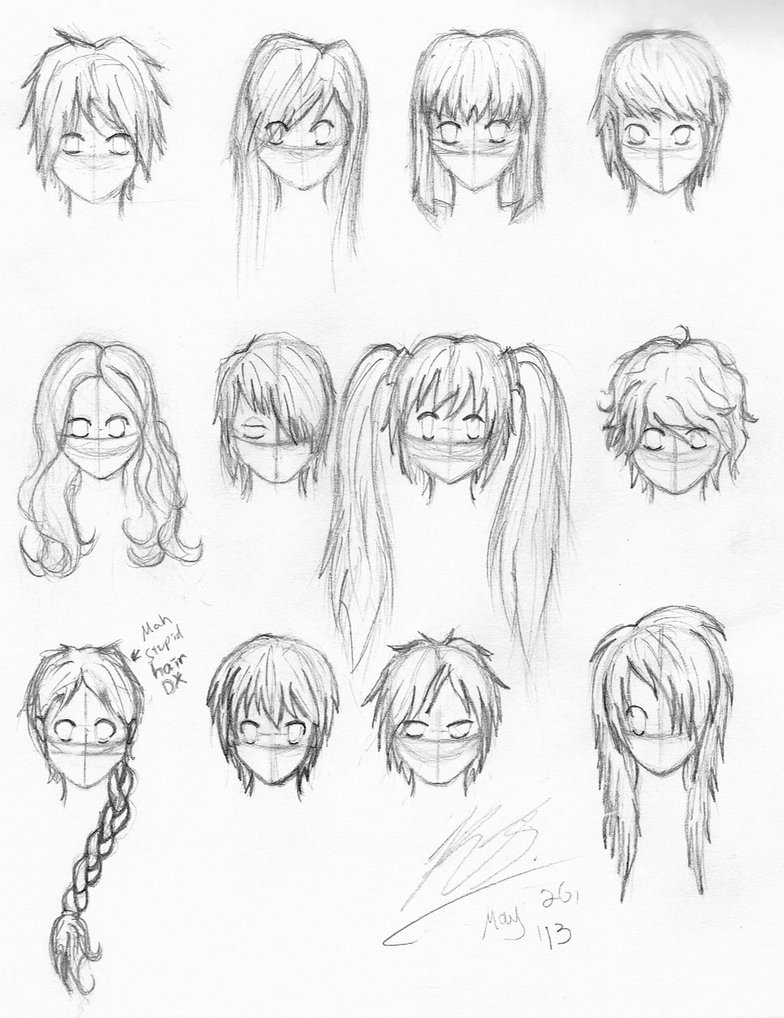 784x1018 Hairstyle Sketches By Hypershadow34