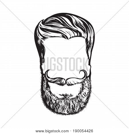450x470 Hand Drawn Hipster Hairstyle, Vector Amp Photo Bigstock