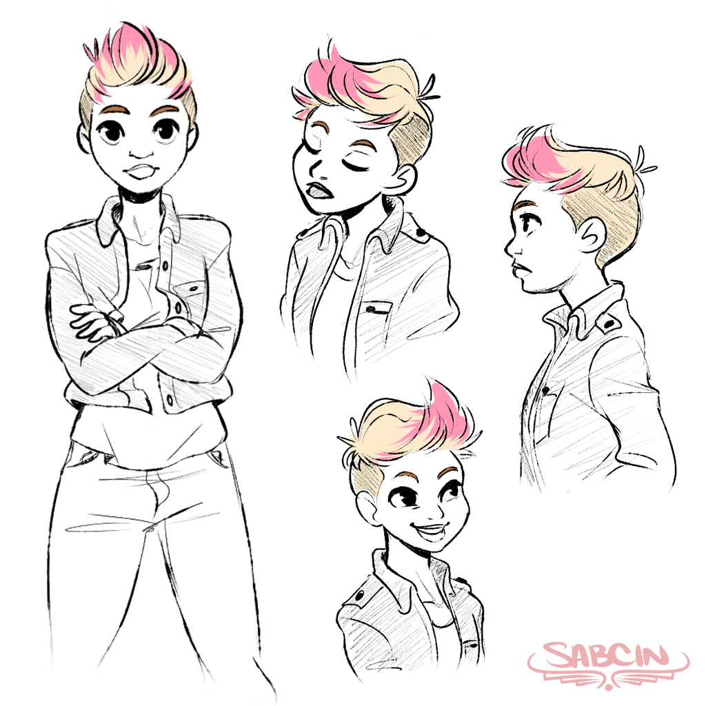 1024x1024 Pink Pixie Cut Character By Sabcin