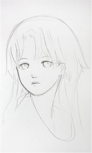 308x510 Step By Step Tutorial How To Draw A Face With Pencil