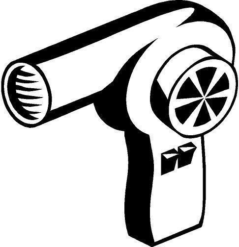 486x504 Hair Dryer Vinyl Decal Car Truck Window Sticker Ebay