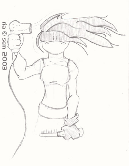 450x579 Hairdryer Sketch By T6dsarah