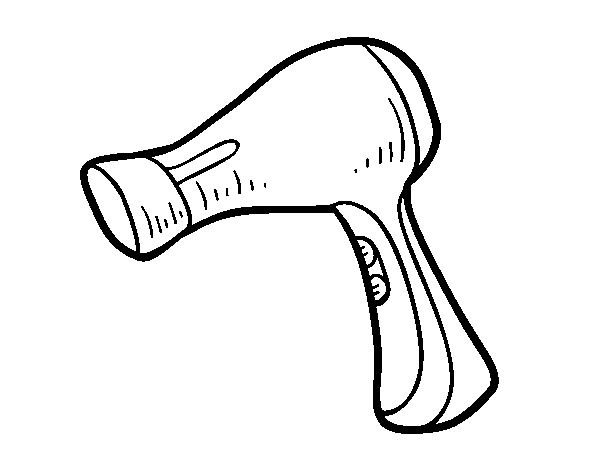 600x470 A Hairdryer Coloring Page