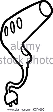 222x470 Freehand Drawn Cartoon Hair Dryer Stock Vector Art Amp Illustration