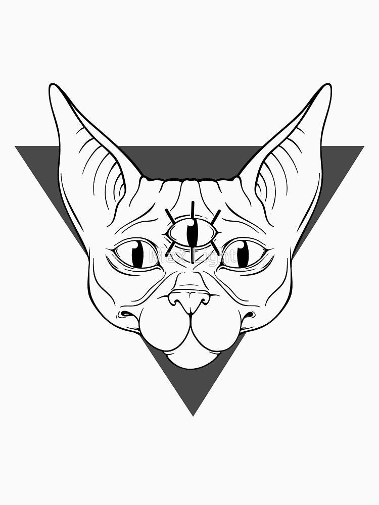 750x1000 Sphynx Cat Third Eye Unisex T Shirt By Maxlight Redbubble