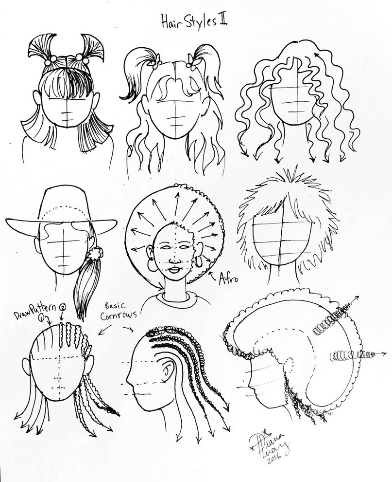 807x990 Draw More Hairstyles By Diana Huang