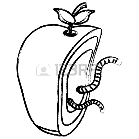 Half Apple Drawing