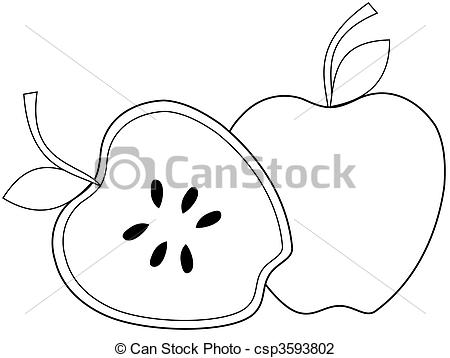 450x358 Apples. Whole Apple And A Half An Apple Clip Art