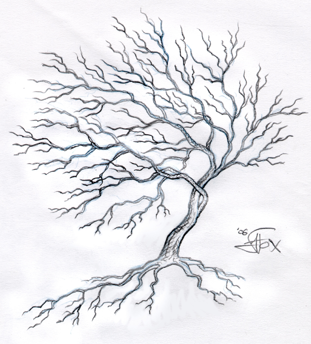 633x700 Dead Tree Paintings