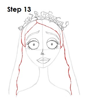 300x388 How To Draw Corpse Bride (Emily)