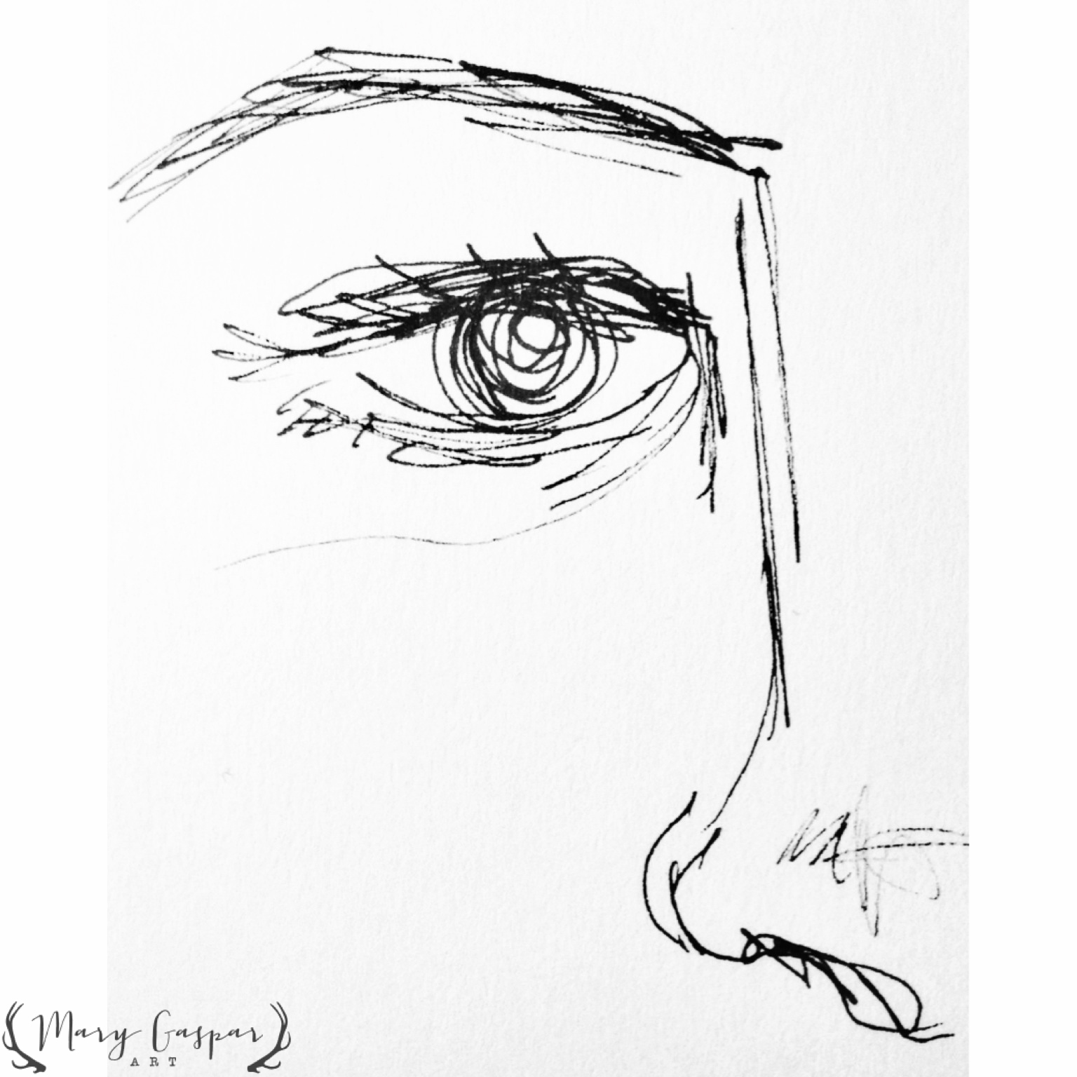 Half Face Drawing At Getdrawings Free Download