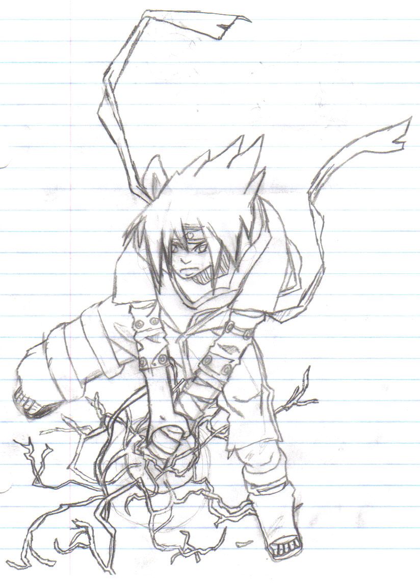 824x1151 And Sasuke Half Face Drawings