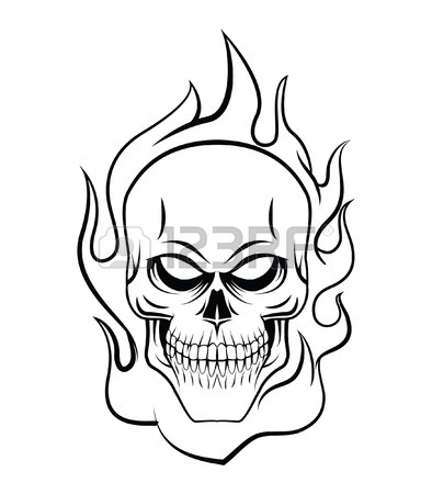 394x450 Fire Skull Stock Photos. Royalty Free Business Images