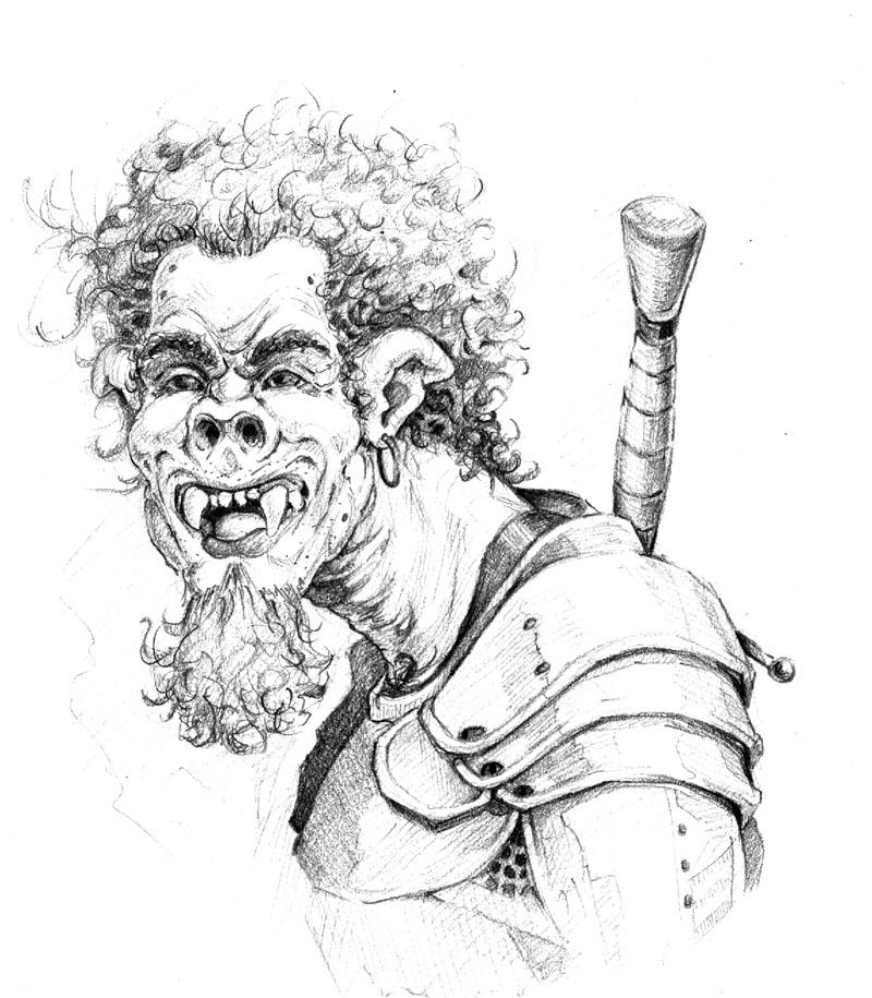 800x915 Laughing Half Orc By Garmr