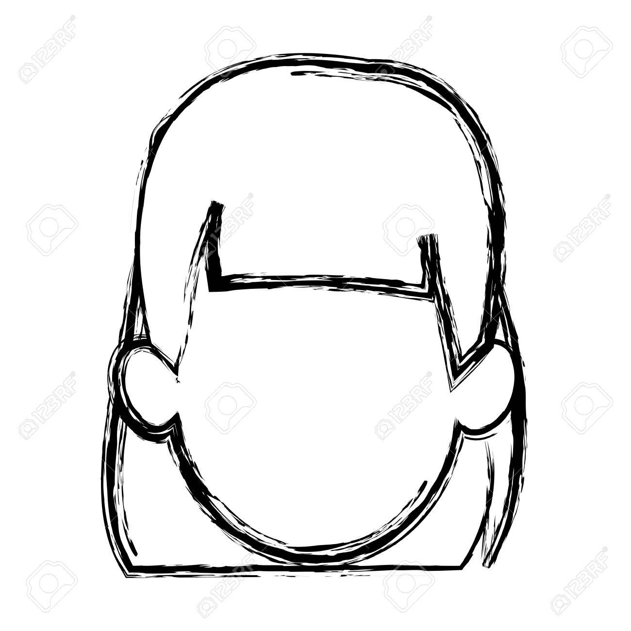 1300x1300 Silhouette Drawing Of Faceless Half Body Woman With T Shirt