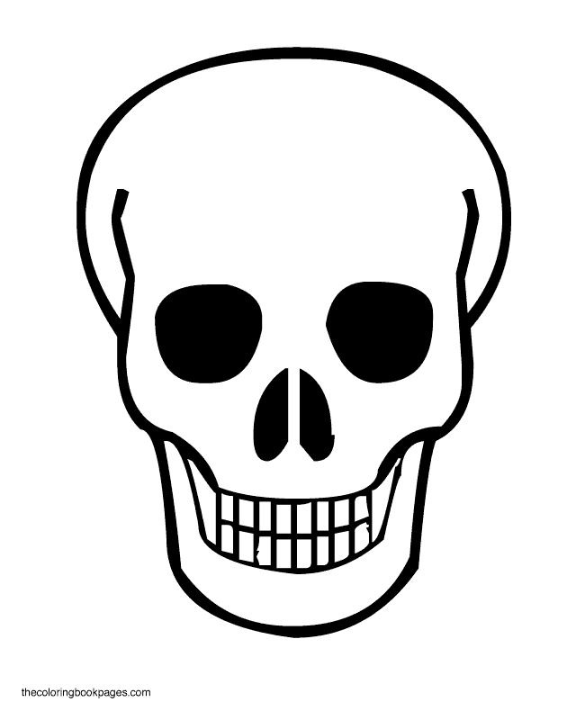 640x800 Skull Coloring Pages