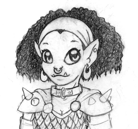 583x543 Cute Half Orc By Deltethnia