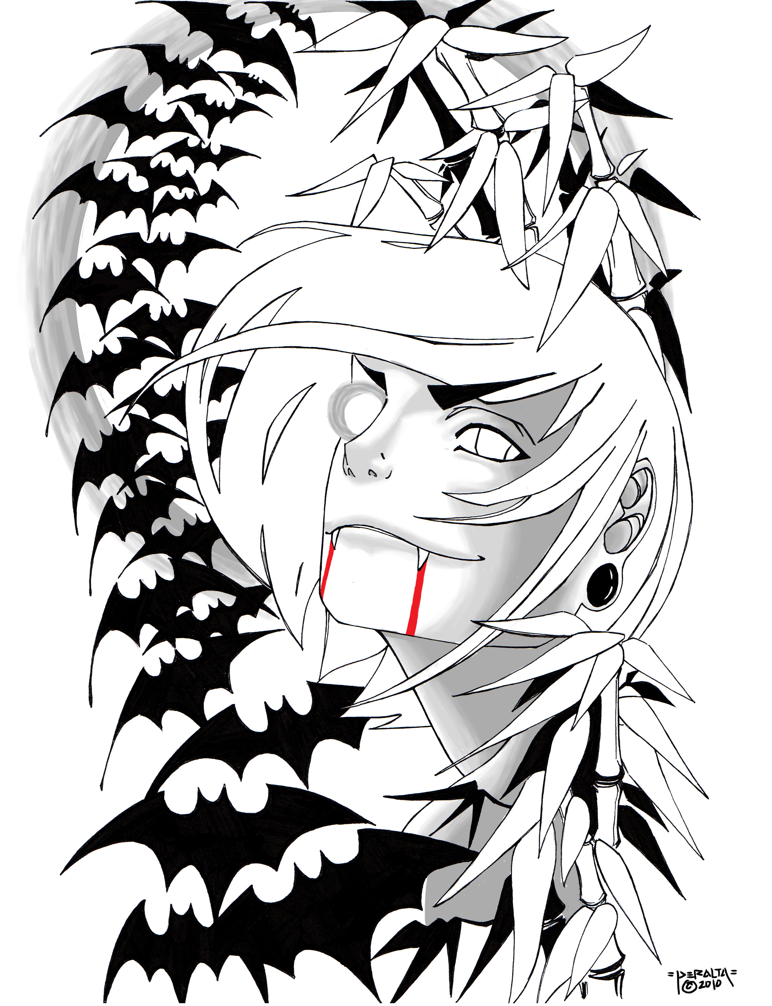 2480x3229 Vampire Half Sleeve Tatt By Hashbrown Tm