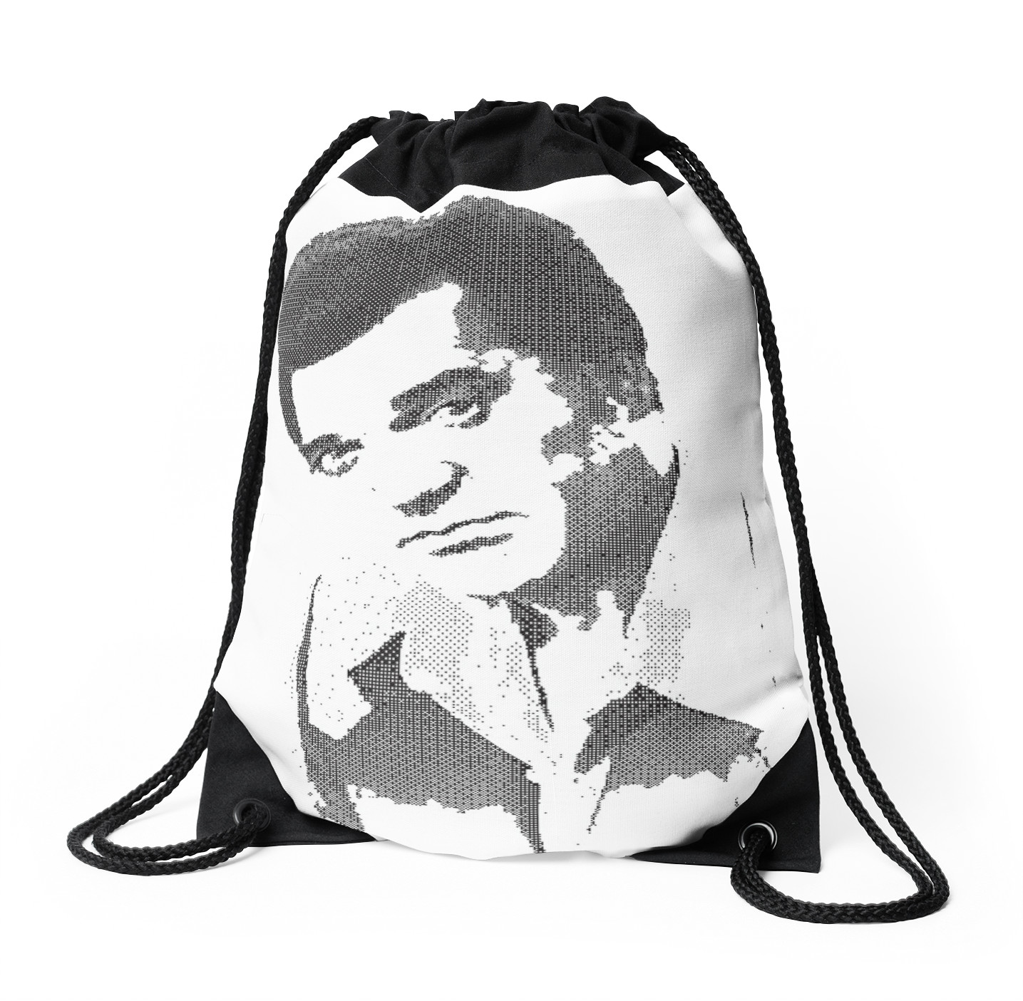 1435x1404 Conway Twitty Halftone Drawstring Bags By Lkresie Redbubble