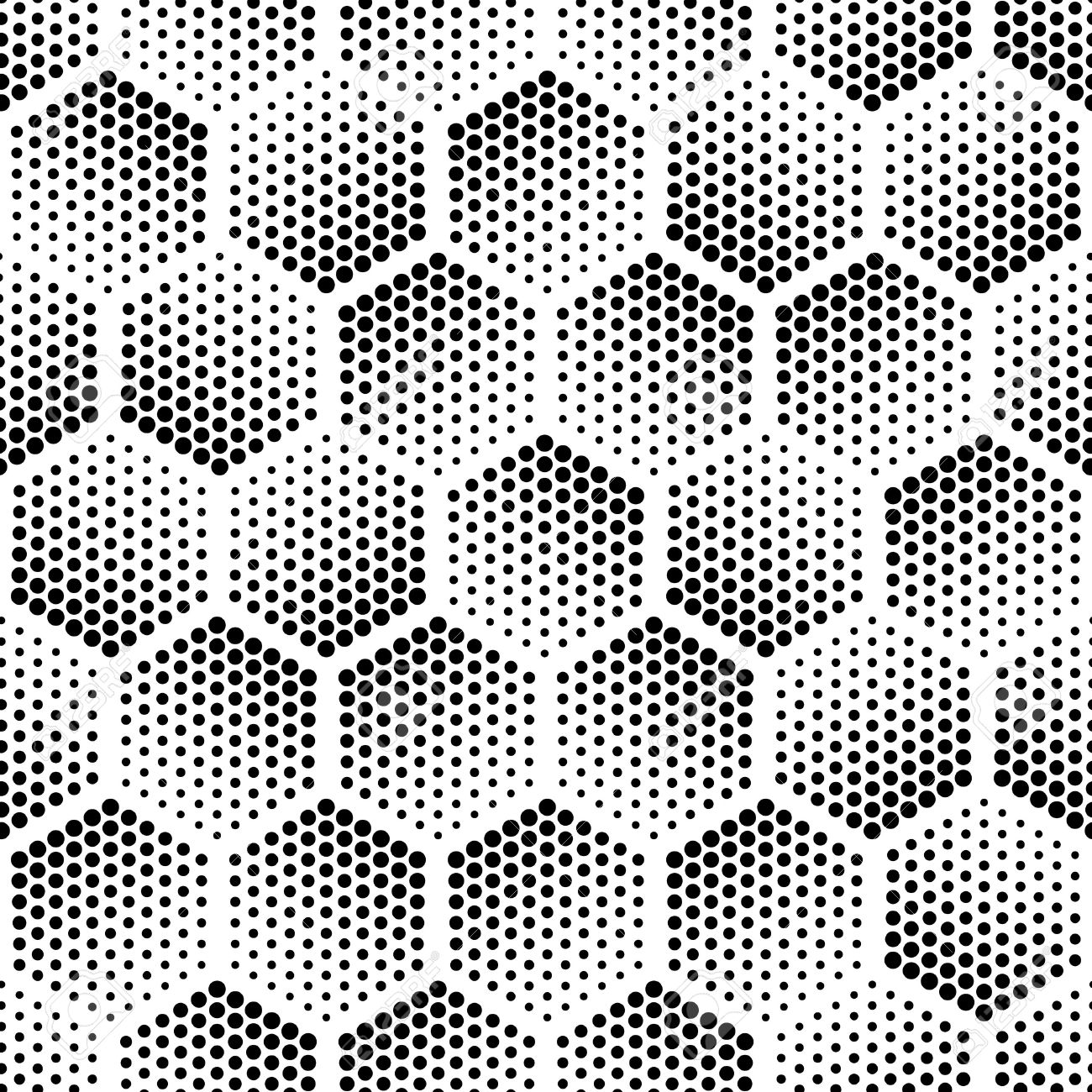 1300x1300 Vector Geometric Halftone Seamless Pattern. Retro Pointillism