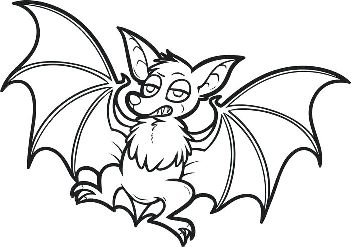 700x493 Halloween Bats Coloring Pages Free Printable Cartoon Bat Coloring