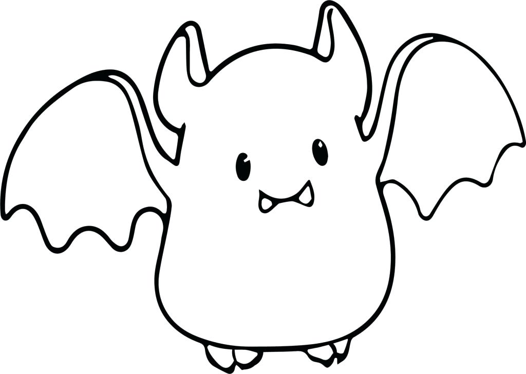 1024x728 Top Rated Bat Coloring Page Images Small Cute Baby Cartoon Vampire