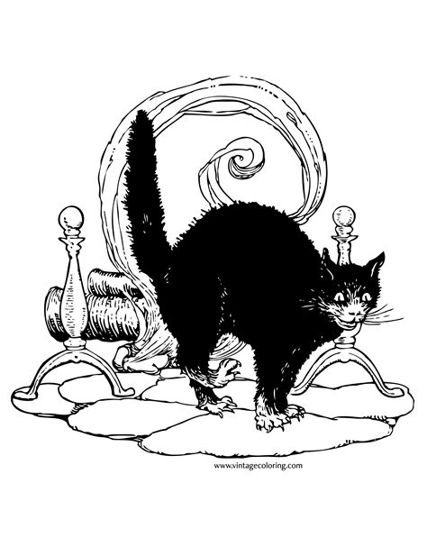 474x607 Vintage Halloween Coloring Pages