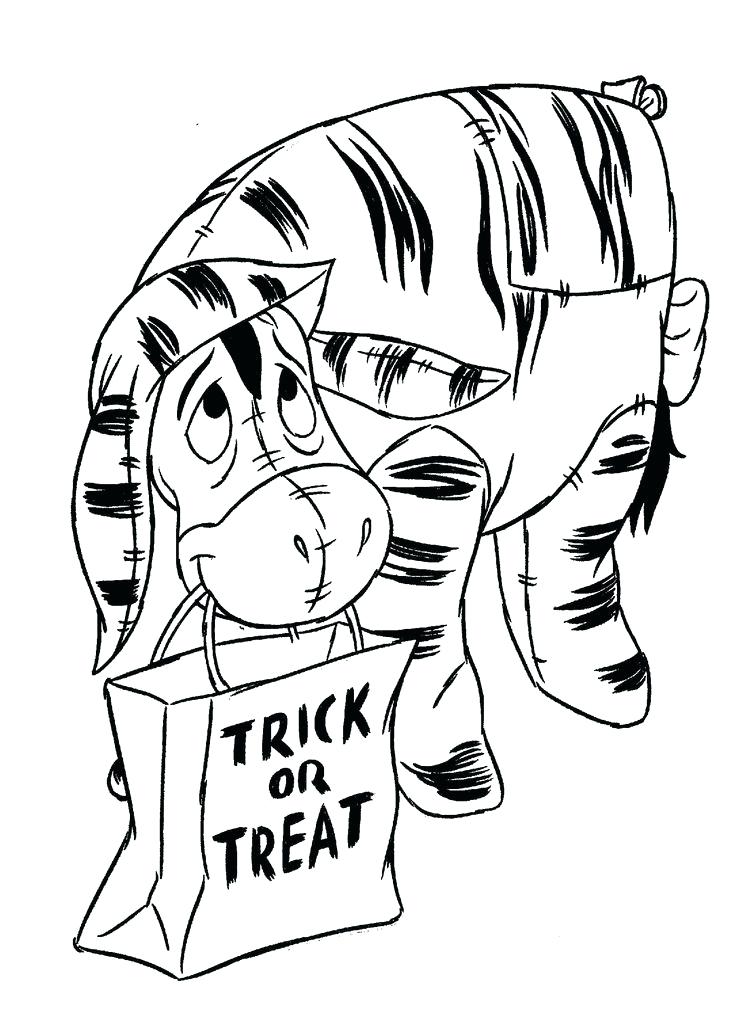 736x1018 Cartoon Halloween Coloring Pages Coloring Page Pooh And Cartoon