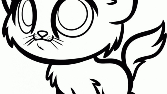 570x320 Easy Cat Drawing How To Draw A Halloween Cat For Kids Step Step