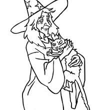 220x220 Witch Coloring Pages