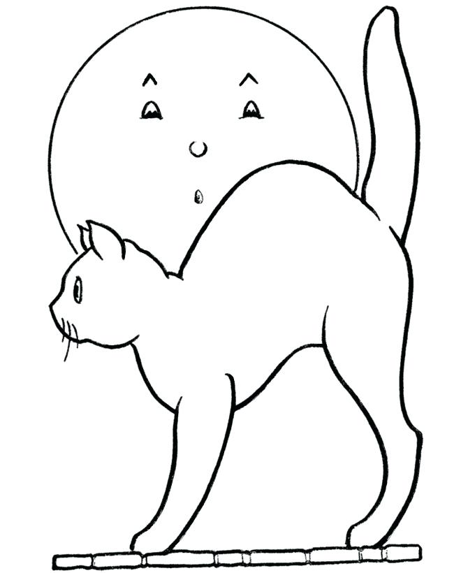 670x820 Halloween Cat Coloring Pages