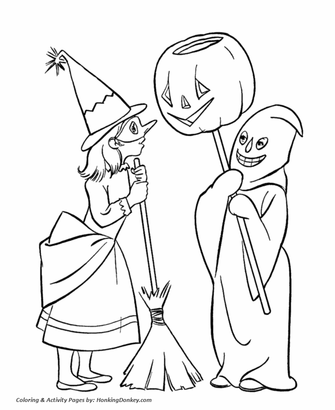 670x820 Halloween Costume Coloring Pages