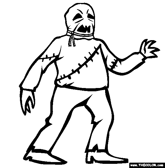 554x565 Halloween Creature Costume Online Coloring Page