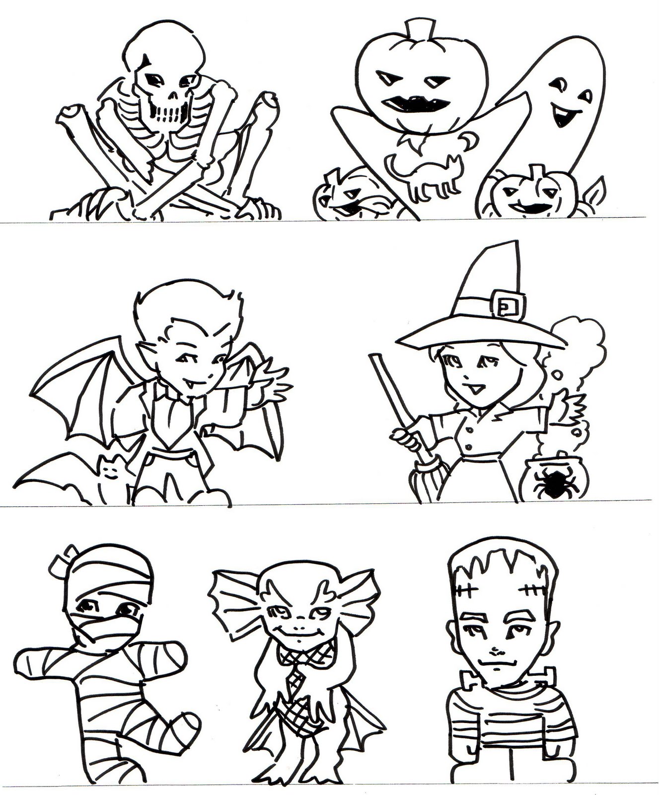 1327x1600 Kid Sketches Halloween And Fantasy Pop Up Diorama Cards