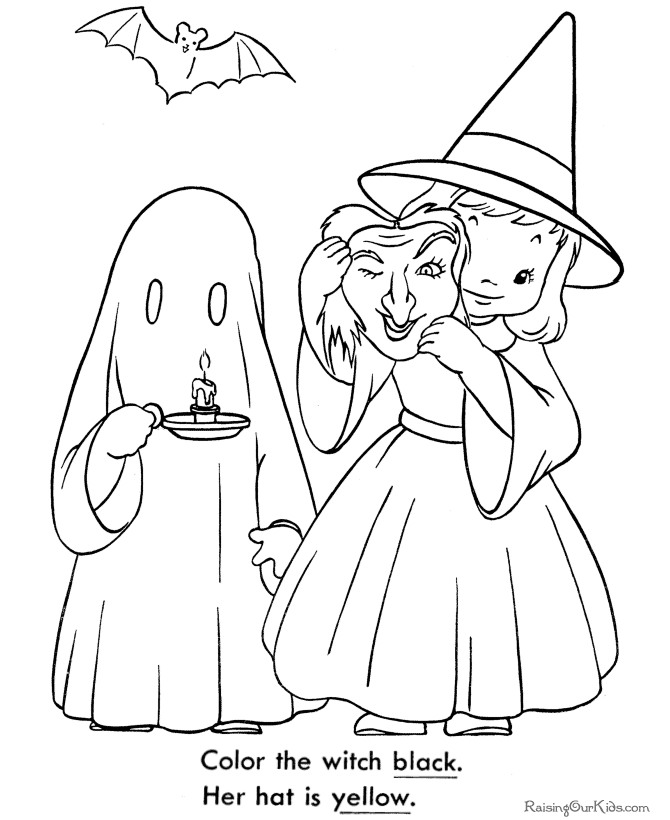 670x820 Halloween Witch And Ghost Coloring Pages To Print All Hallows