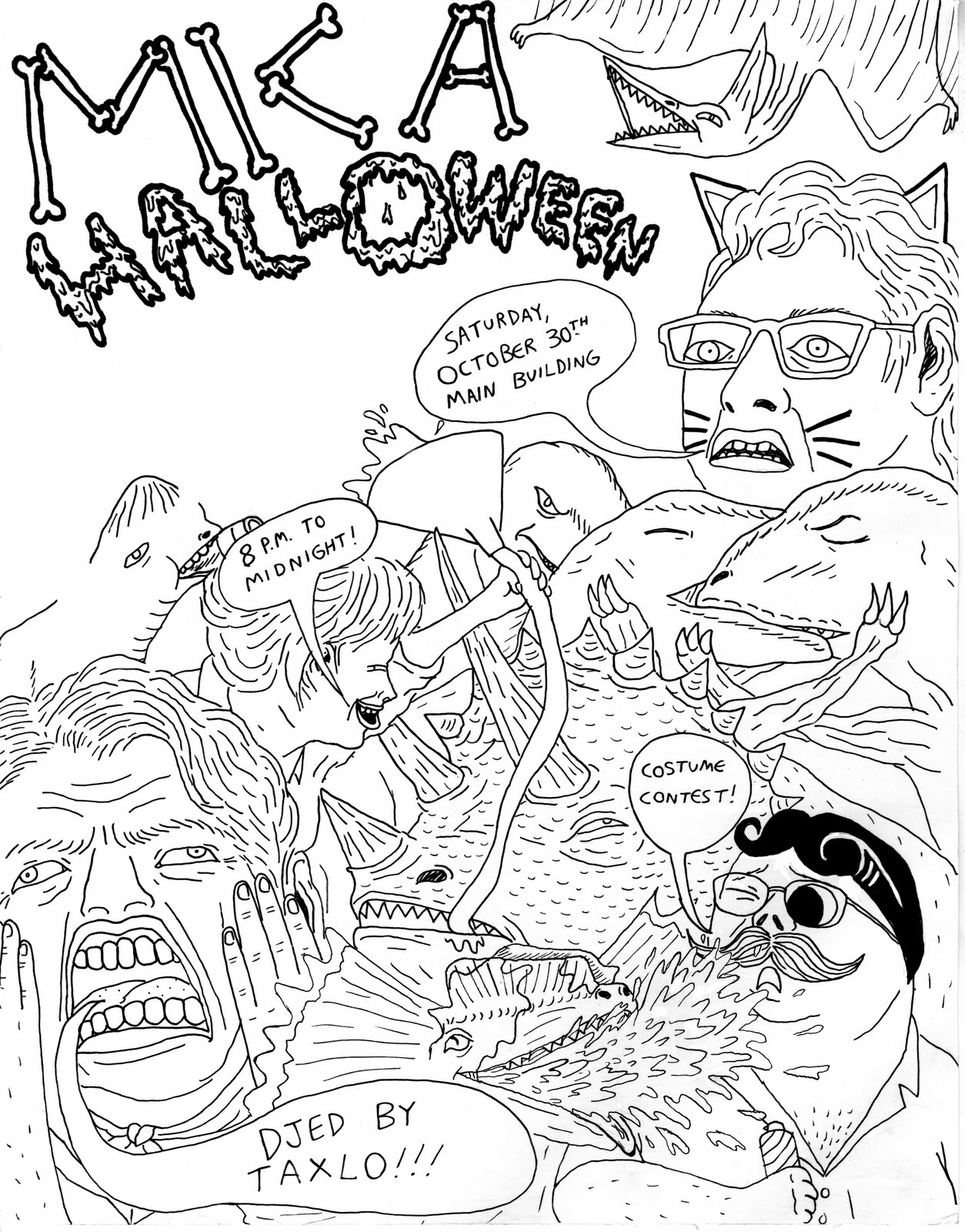 1254x1600 The Drawings Of Will Laren Mica Halloween Poster Design