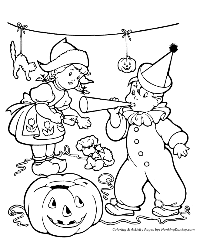 670x820 Halloween Party Coloring Pages