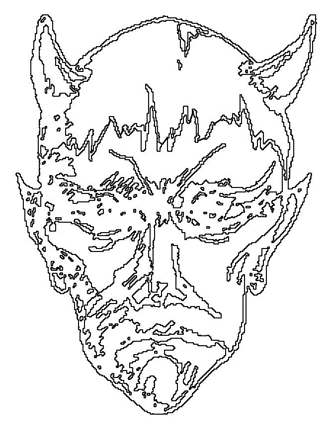 664x875 Halloween Coloring Pages Horned Devil