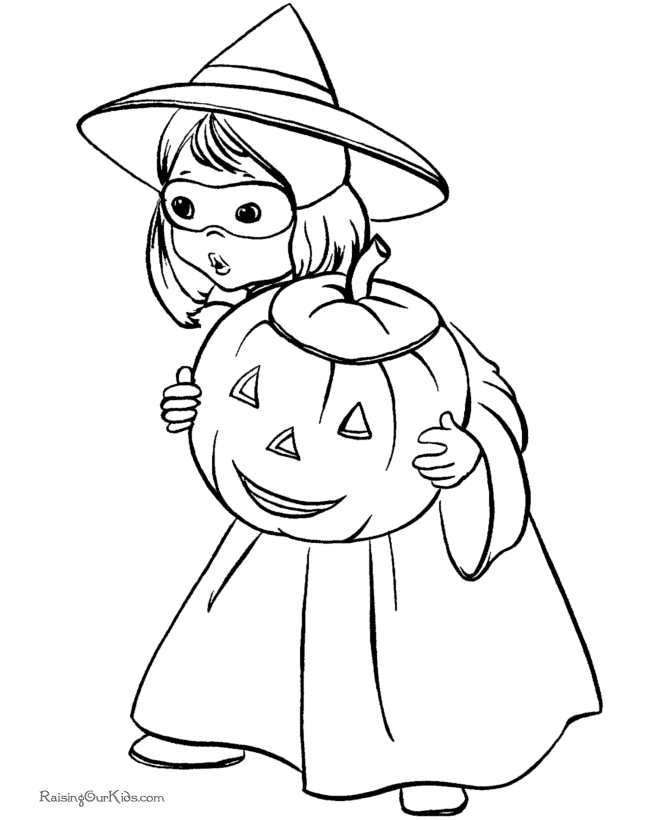 670x820 Kids Halloween Coloring Pages