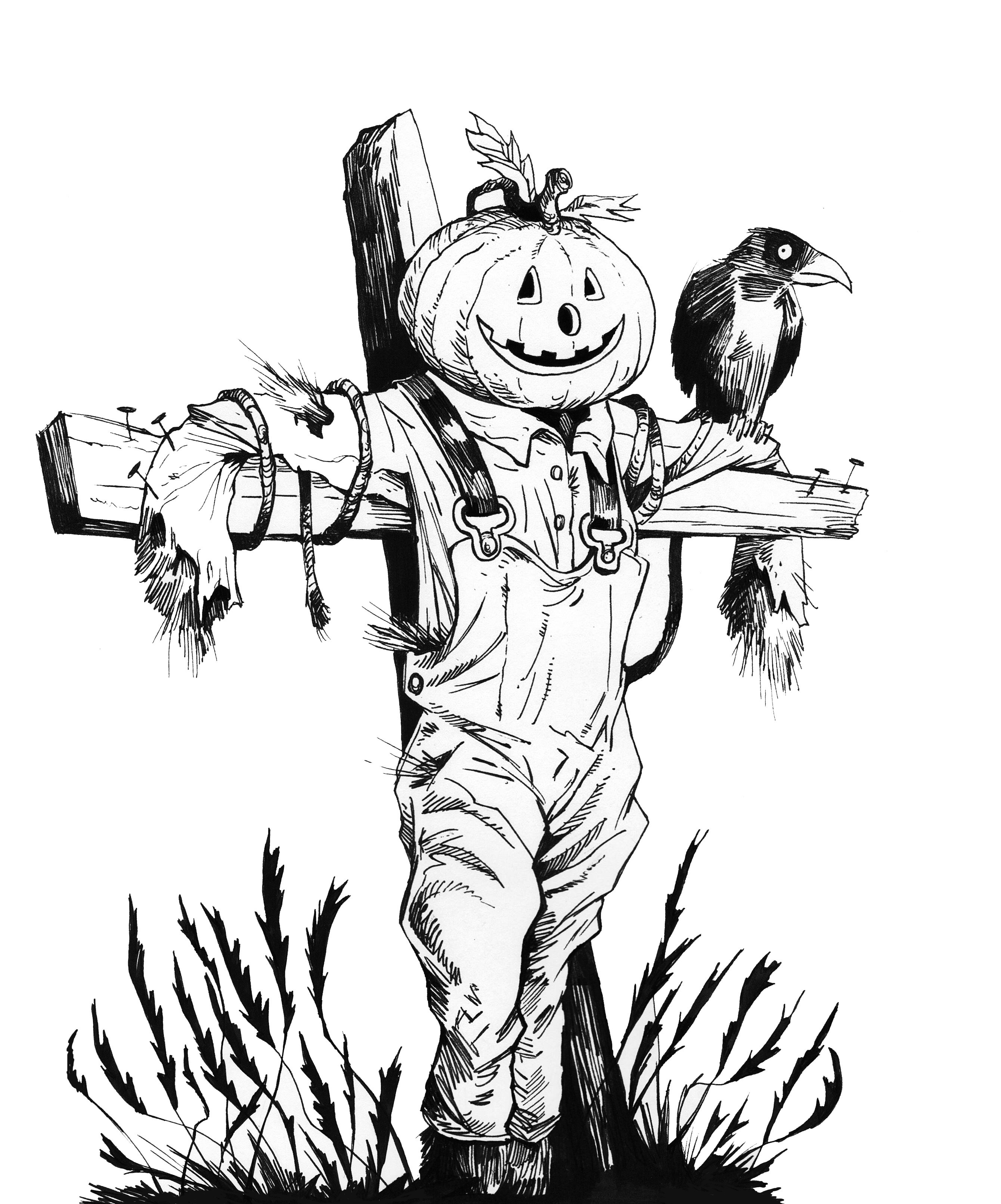 2680x3224 Halloween Craft, Clipart, Sketch, Drawing, Printable Card