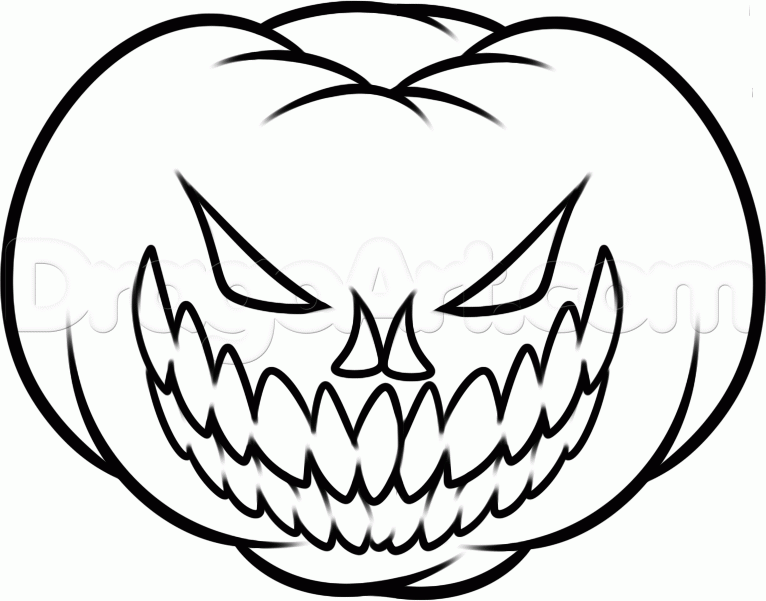 766x601 5. How To Draw A Halloween Pumpkin