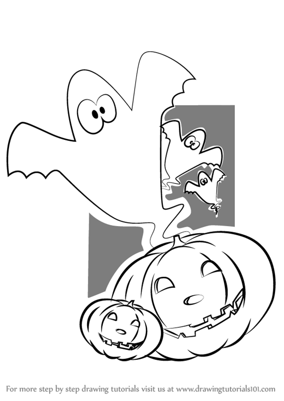 567x800 Learn How To Draw Scary Halloween Pumpkin (Halloween) Step By Step