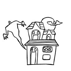 230x230 Top 25 Free Printable Haunted House Coloring Pages Online