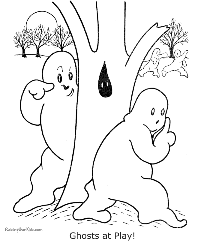 670x820 Halloween Ghosts Coloring Pages!