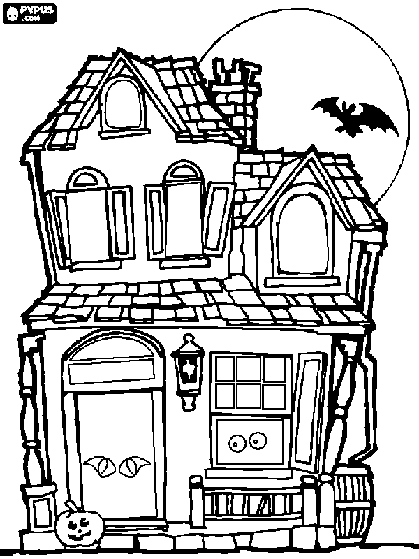 600x800 Haunted Castle Coloring Pages