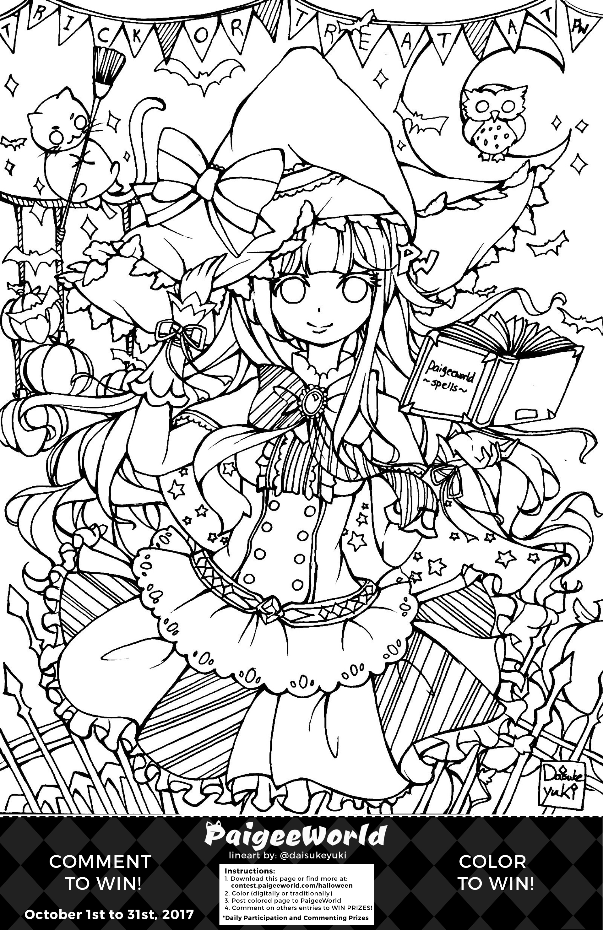 1920x2962 Paigeeworld Halloween Coloring Page By Paigeedraw