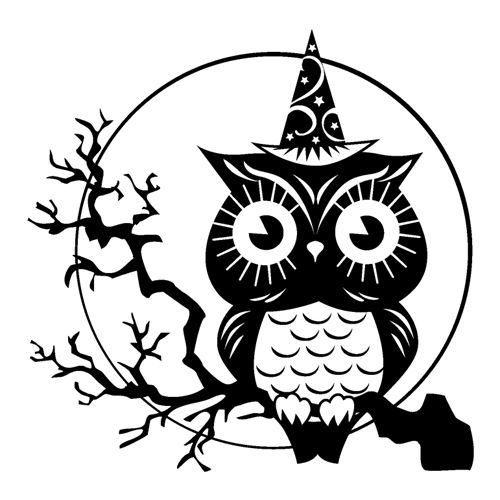 Halloween Owl Drawing