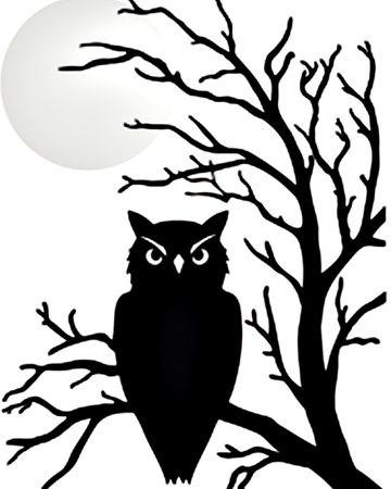 360x450 Halloween Owl Silhouette