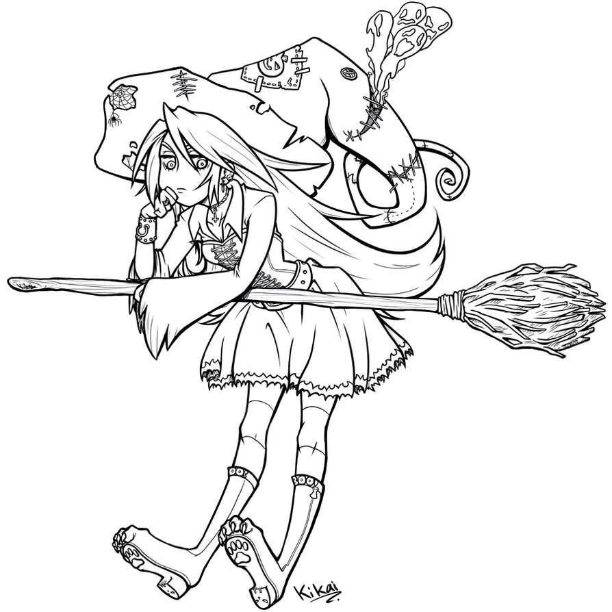 894x894 Drawn Witch Halloween Witch